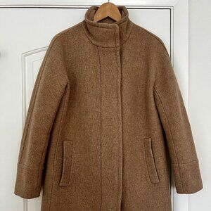 J Crew Camel Tan Stadium Cloth by Nello Gori Coat Size 6